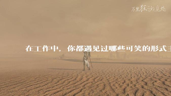 在工作中，你都遇见过哪些可笑的形式主义？